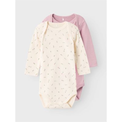 Name It Romper Floral 2-Pack Pink / Buttercream 50