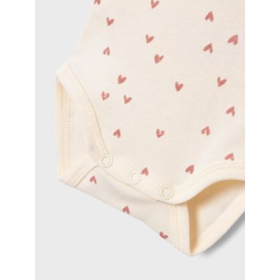 Name It Romper Hearts 2-Pack Buttercream 50