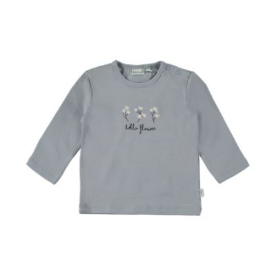 Babylook T-Shirt Hello Flower Dusty Blue