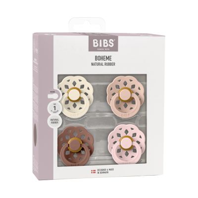 BiBs Boheme Fopspeen - Rond - 4 Stuks