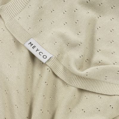 Meyco Ledikantdeken Ajour Bamboe Soft Sand 100 x 150 cm