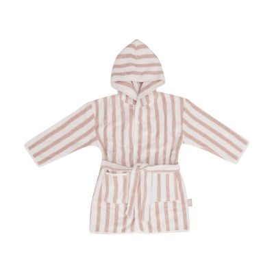 Jollein Badjas Stripe Terry Wild Rose GOTS 3-4 Jaar