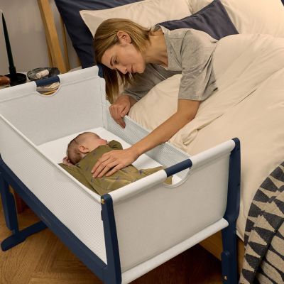 Snuz Bedside Crib SnuzPod Studio London Navy