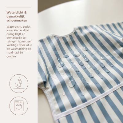 Meyco Mouwslab - Fat Stripe - Jeans Blue - 1-pack Meyco Mouwslab - Fat Stripe - Jeans Blue - 1-pack