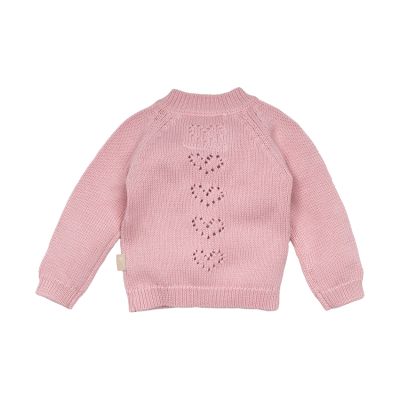 BESS Gebreid Jacquard Vestje - Mt. 62 - Blush
