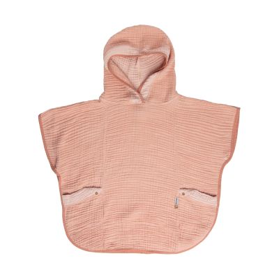 Bebe-Jou Pure Cotton Poncho -  Maat 86-92 -Pink
