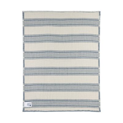 Meyco Deken Pre Washed Hydrofiel Jacquard Stripe Indigo 100x150 cm Meyco Deken Pre Washed Hydrofiel Jacquard Stripe Indigo 100x150 cm