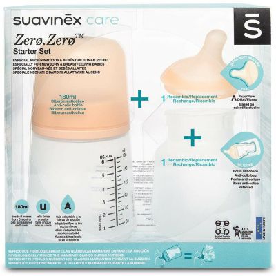 Suavinex Zero Zero Flespakket - 180ml - Fair Suavinex Zero Zero Flespakket - 180ml - Fair
