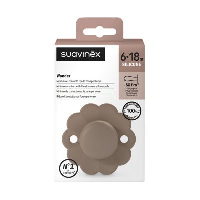 Suavinex Wonder SX Pro Fopspeen Symmetrisch - 6-18Mnd - Raw Umber