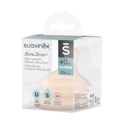 Suavinex Zero Zero Spenen Voor Anti-Koliek Fles - Slow Flow - 2 Stuks - Fair