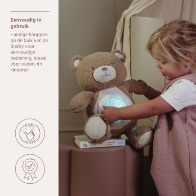 Meyco Slaaphulp Deluxe - Buddy Bear - Warm Brown Meyco Slaaphulp Deluxe - Buddy Bear - Warm Brown