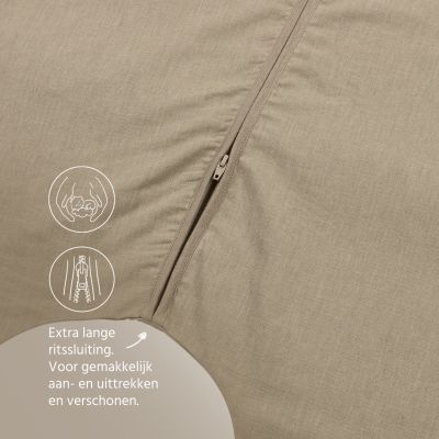Meyco Studio Jumper Ongevoerd Linnen Taupe 80 cm