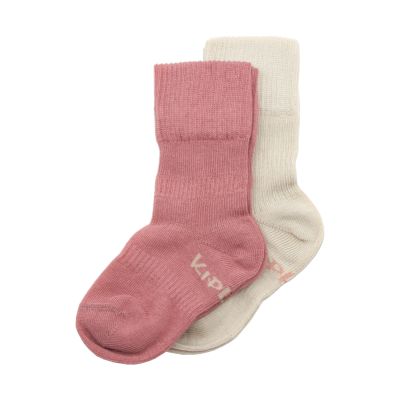 KipKep Blijf-Sokjes - 12-18 Mnd - 2-Pack - Dusty Clay