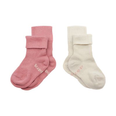KipKep Blijf-Sokjes - 12-18 Mnd - 2-Pack - Dusty Clay