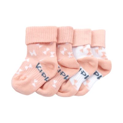 KipKep Blijf-Sokjes - 6-12 Mnd - 2-Pack - Party Pink