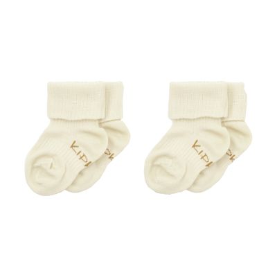 KipKep Blijf-Sokjes - 2-6 Mnd - 2-Pack - OffWhite