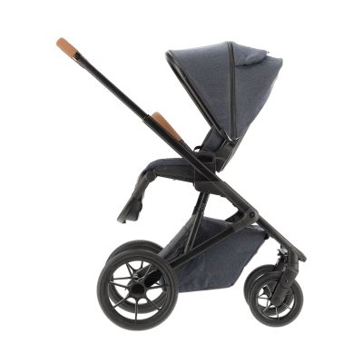 Qute Q-Rider Plus Kinderwagen - Denim Blue | Kidsriver Curve Autostoel - Black