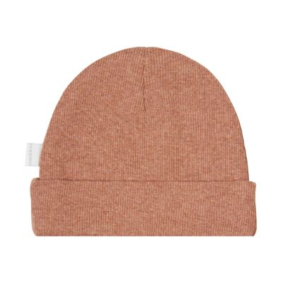 Noppies Muts Rib Nevel Cafe Au Lait Melange 3-6 maanden