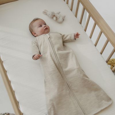 Meyco Baby Slaapzak met Vaste Mouw - Studio - Merinowol - Sand Melange - 70 cm