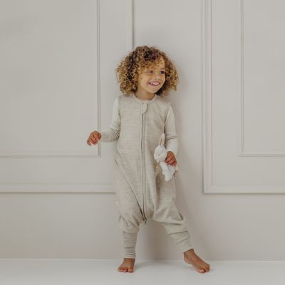 Meyco Slaapzak Jumper - 92 cm - Merinowol - Sand Melange 