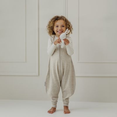 Meyco Slaapzak Jumper - 92 cm - Merinowol - Sand Melange 