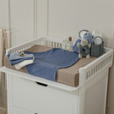 Meyco Swaddle inbakerdoek – 2 stuks – 120x120 cm – Jeans Blue / Indigo