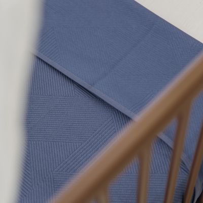 Meyco Pure Deken Gebreid - 75 x 100 cm - Jacquard - Indigo 