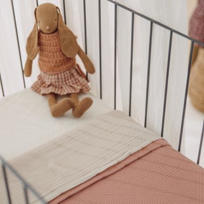 Meyco Pure Deken Gebreid - 75 x 100 cm - Jacquard - Rose 