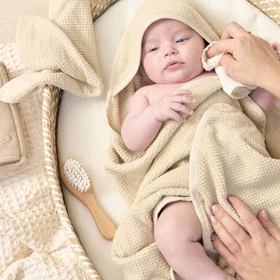 Meyco Baby Popcorn Badcape - 75 x 75 cm - Soft Sand 
