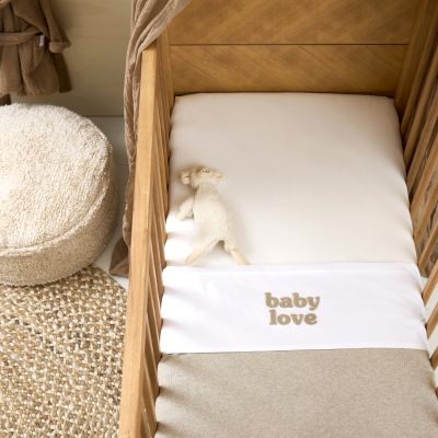 Meyco Baby Ledikantlaken Baby Love Sand Melange 100 x 150 cm