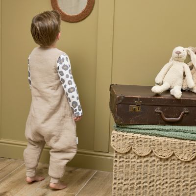 Meyco Baby Slaapzak Jumper Winter Hydrofiel Uni Pre-Washed Sand 104 cm