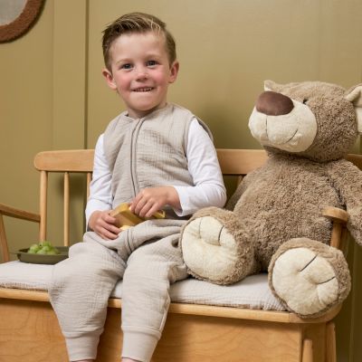 Meyco Baby Slaapzak Jumper Winter Hydrofiel Uni Pre-Washed Greige 80 cm