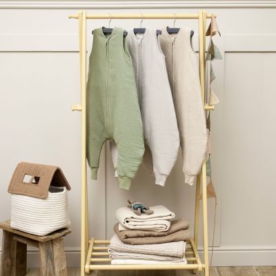 Meyco Baby Slaapzak Jumper Winter Hydrofiel Uni Pre-Washed Olive Green 104 cm