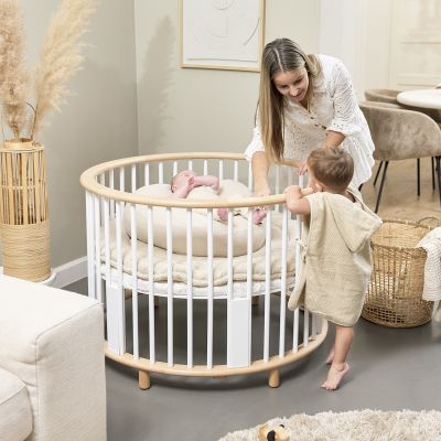 Meyco Baby Knots Boxkleed Rond - ⌀95cm - Soft Sand 