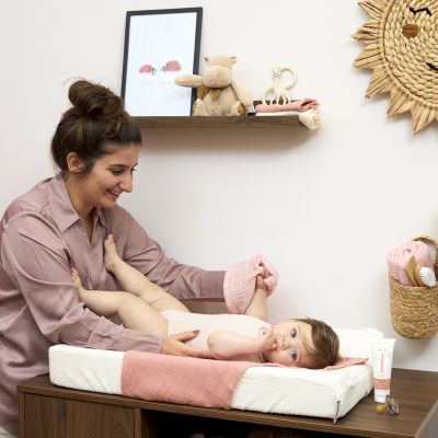 Meyco Baby Uni Aankleedkussenhoes - 50 x 70 cm - Pre-Washed Hydrofiel - Naturel 