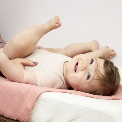 Meyco Baby Uni Hydrofiele Doeken - 3 Stuks - Pre-Washed Hydrofiel - 70 x 70 cm - Soft Rose/Rose/Natural