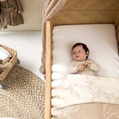 Meyco Baby Ledikantdeken Geweven Branches Sand 100 x 150 cm
