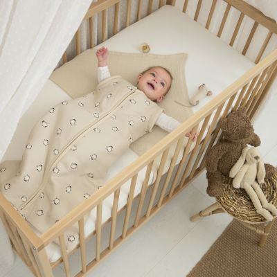 Meyco Baby Slaapzak Met Afritsbare Mouwen Penguin Soft Sand 60 cm