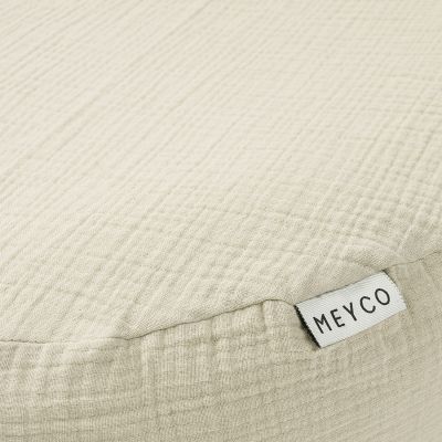 Meyco Baby Uni Relaxhoes Voedingskussen - Pre-Washed Hydrofiel - Soft Sand Meyco Baby Uni Relaxhoes Voedingskussen - Pre-Washed Hydrofiel - Soft Sand