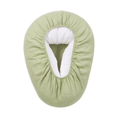 Meyco Baby Uni Relaxhoes Voedingskussen - Pre-Washed Hydrofiel - Soft Olive Meyco Baby Uni Relaxhoes Voedingskussen - Pre-Washed Hydrofiel - Soft Olive