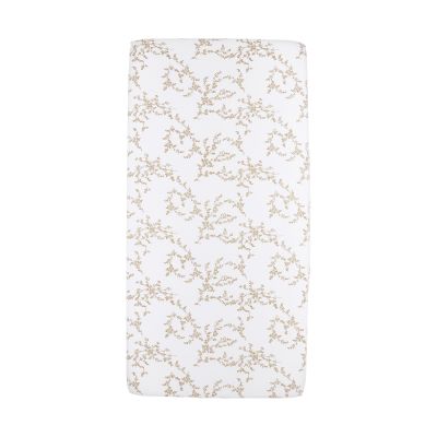 Meyco Hoeslaken Print - 60 x 120 cm - Jersey - Branches Sand