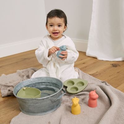 Lässig Water Friends Boat Toy Set - Panda / Hippo / Crocodile - Olive