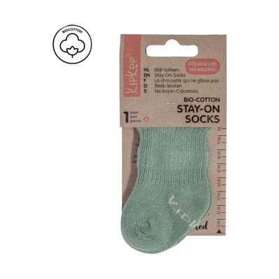 Kipkep Blijf-Sokjes - Prematuur - Pale Green