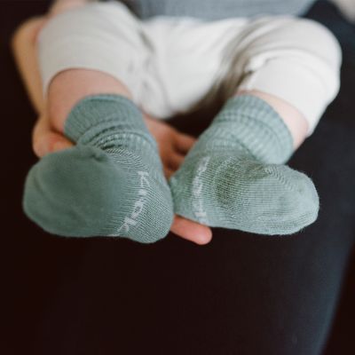 Kipkep Blijf-Sokjes - 0-6 Mnd - Pale Green
