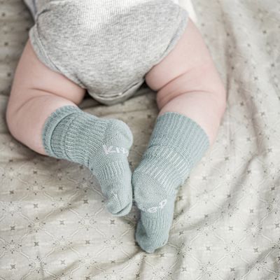 Kipkep Blijf-Sokjes - 0-6 Mnd - Pale Green