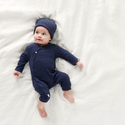 Noppies Muts Rib Nevel Navy Melange  3-6 mnd