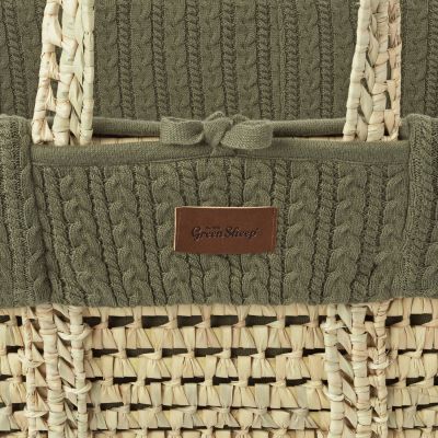 The Little Green Sheep Moses Mandje En Matras Organic Knitted Juniper