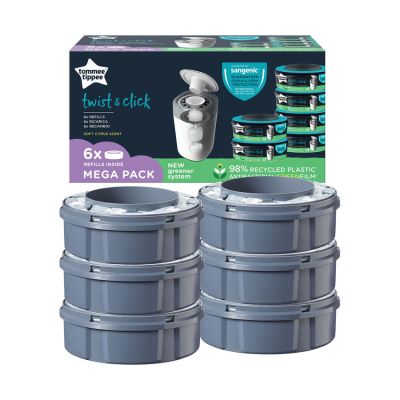 Tommee Tippee Sangenic Twist&amp;Click Navulling 6 Stuks