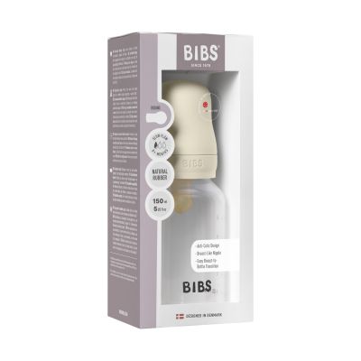 Bibs Fles - Slow Flow - 150 ml - Latex - Ivory
