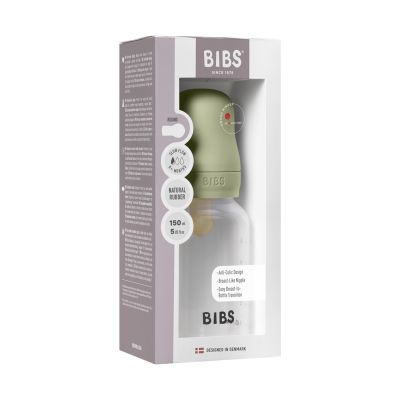 BIBS Fles - Slow Flow - 150 ml - Latex - Sage 